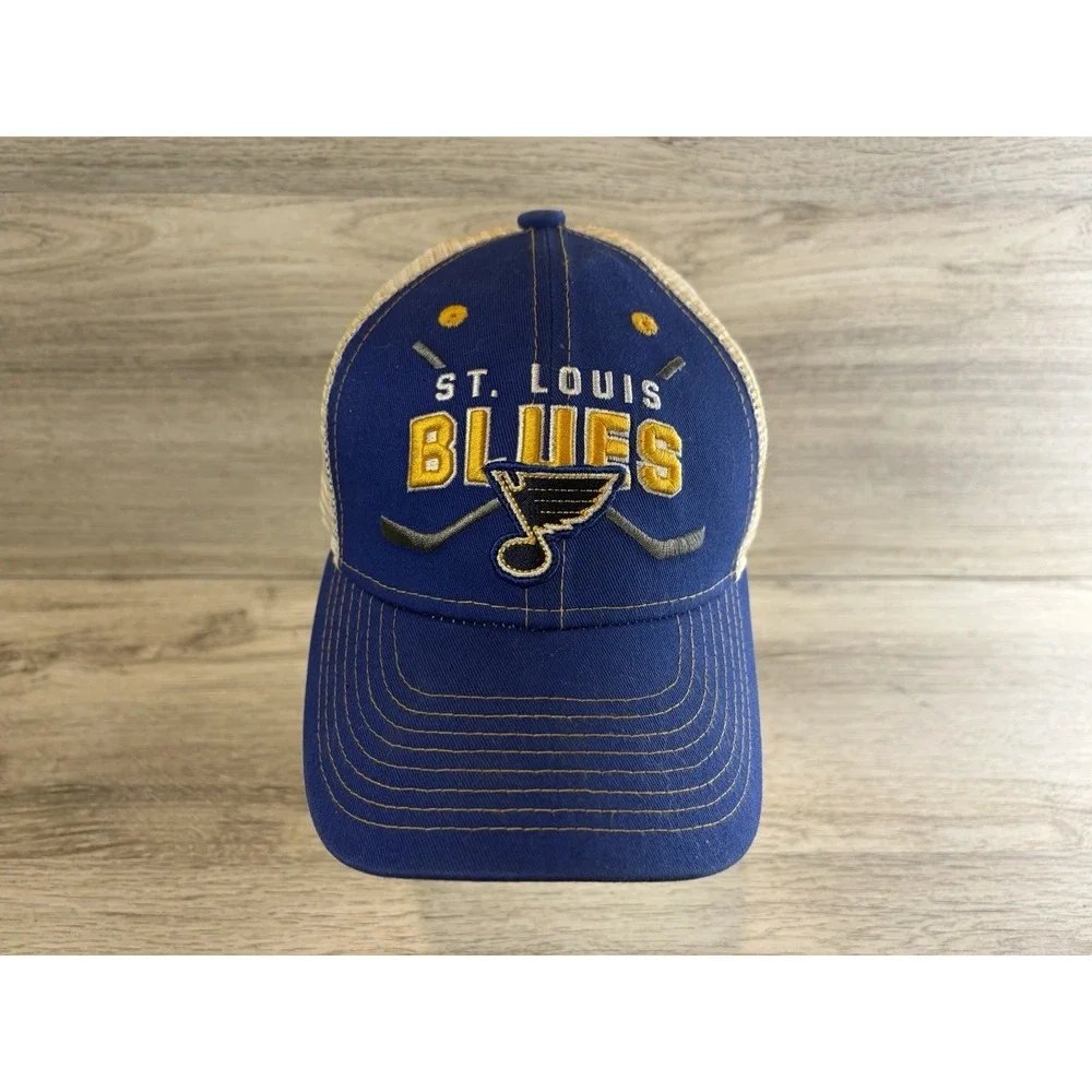 NHL St Louis Blues SnapBack Hat‎ Cap Youth Adjustable Mesh Hockey Boys Girls